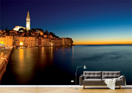 Urbane - Tapet Premium Canvas - Noapte feerica in port
