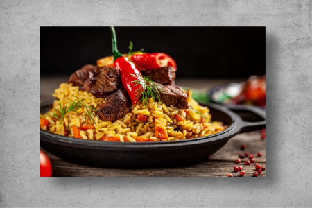 Tapet Premium Canvas - Orez cu carne si ardei [1]
