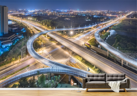 Urbane - Tapet Premium Canvas - Pasajul superior din Shanghai
