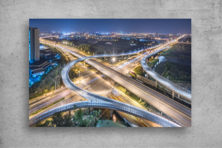 Tapet Premium Canvas - Pasajul superior din Shanghai [1]
