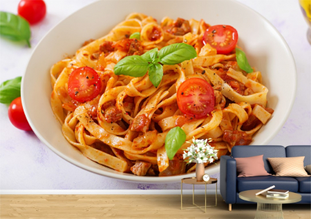 Food&drinks - Tapet Premium Canvas - Paste bologneze cu rosii