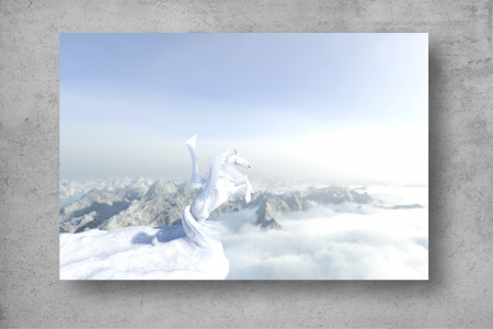 Tapet Premium Canvas - Pegas pregatit de zbor abstract [1]