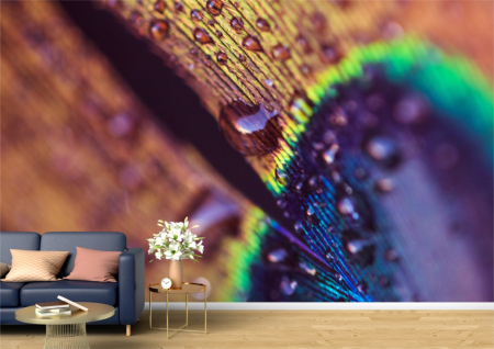 Abstract - Abstract 3D - Tapet Premium Canvas - Penele paunului abstract