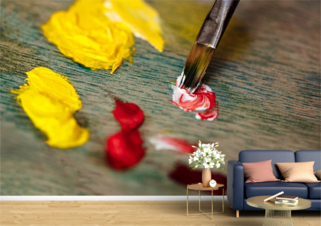 Abstract - Abstract 3D - Tapet Premium Canvas - Pensula si culorile