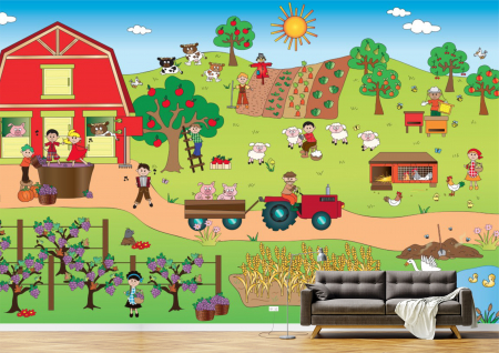 Copii - Tapet Premium Canvas - Personaje din desene