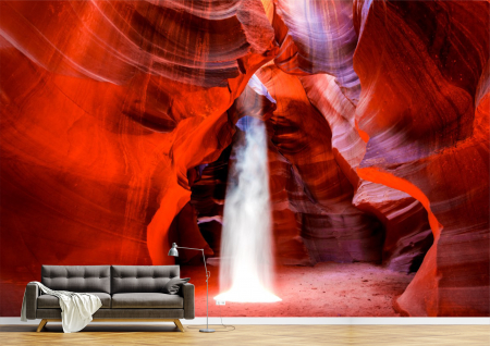 Abstract - Abstract 3D - Tapet Premium Canvas - Pestera rosie abstract