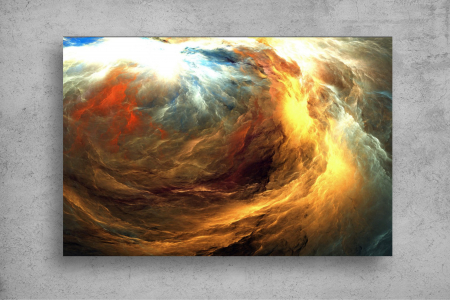 Tapet Premium Canvas - Pictura abstracta cu nuante de auriu [1]