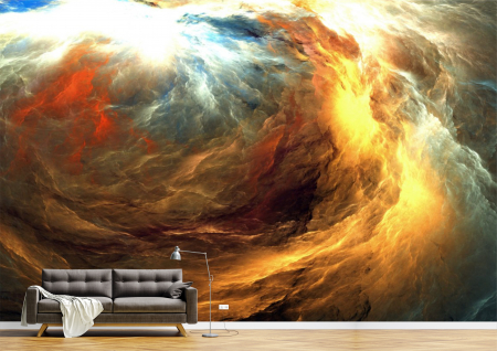 Abstract - Abstract 3D - Tapet Premium Canvas - Pictura abstracta cu nuante de auriu