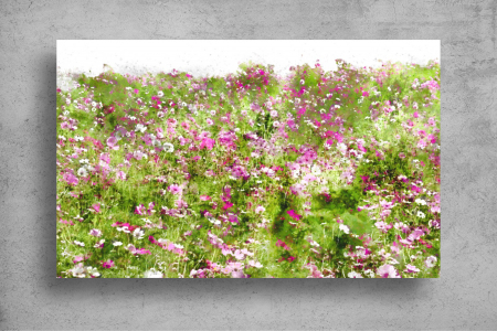 Tapet Premium Canvas - Pictura cu campul de flori abstract [1]