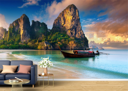 Peisaje - Tapet Premium Canvas - Plaja din paradisul thailandez