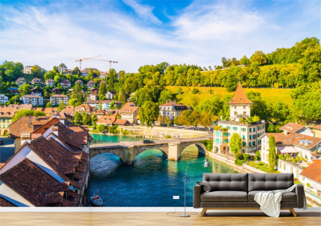 Urbane - Tapet Premium Canvas - Podul din Berna