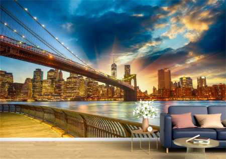 Urbane - Tapet Premium Canvas - Podul din New York