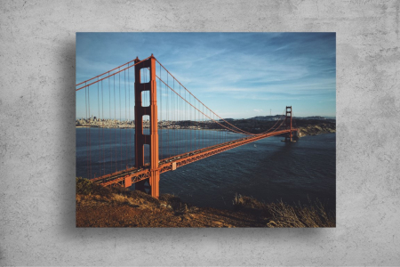 Tapet Premium Canvas - Podul Golden Gate intr-o zi insorita [1]