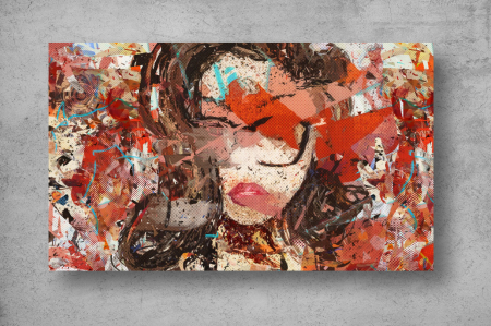 Tapet Premium Canvas - Portret de femeie abstract [1]