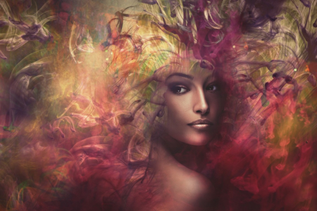 Tapet Premium Canvas - Portret femeie [1]
