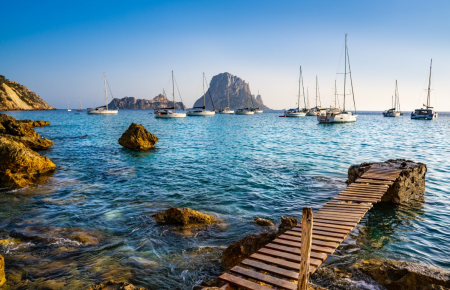 Tapet Premium Canvas - Portul din Ibiza [1]