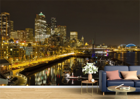 Urbane - Tapet Premium Canvas - Portul luminat
