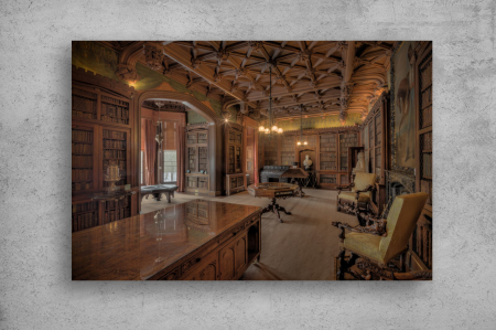 Tapet Premium Canvas - Randare 3d abstract biblioteca [1]