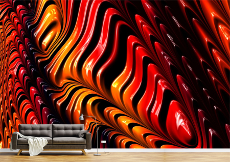 Tapet - Tapet Premium Canvas - Reflexii pe suprafata din plastic abstract