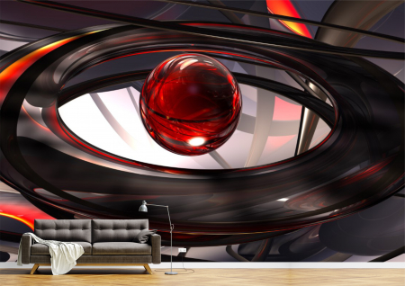 Abstract - Abstract 3D - Tapet Premium Canvas - Sfera rosie abstract