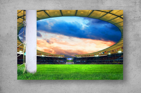 Tapet Premium Canvas - Stadionul de fotbal la apus [1]