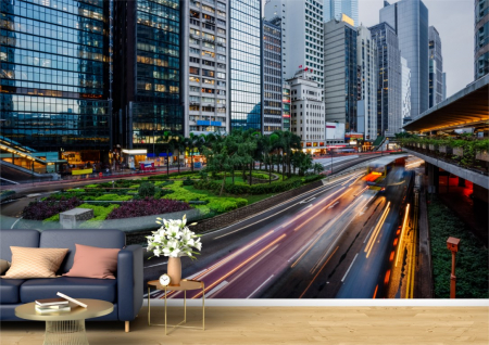 Urbane - Tapet Premium Canvas - Traficul din Hong Kong