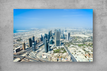 Tapet Premium Canvas - Vedere aeriana cu orasul Dubai [1]