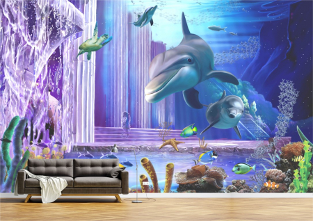 Animale - Tapet Premium Canvas - Viata in acvariu
