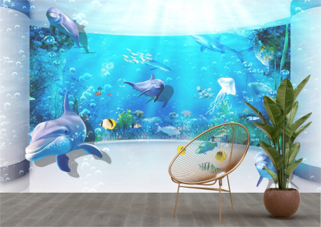 Animale - Tapet Premium Canvas - Viata in ocean abstract
