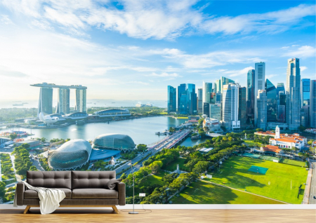 Urbane - Tapet Premium Canvas - Zgarie norii din Singapore