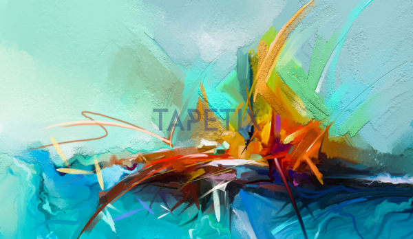 Tablou Abstract Colorful Oil Painting [4]