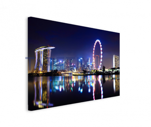 Tablou Singapore City Skyline at night [2]