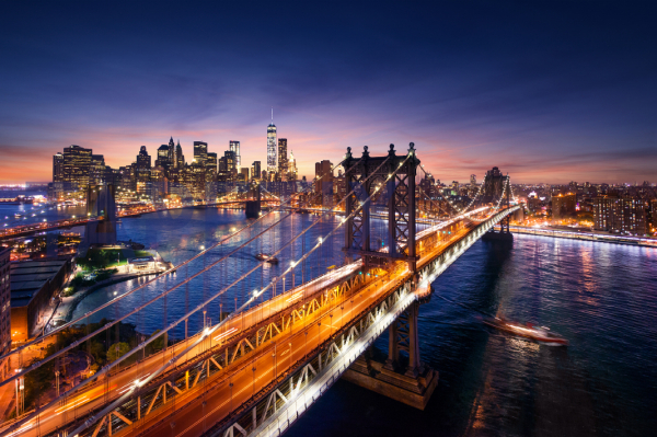 Tablou  Manhattan and Brooklyn Bridge [4]