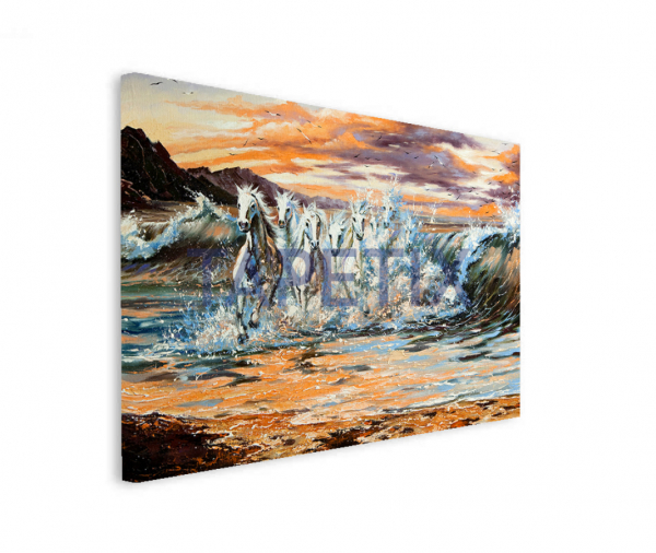Tablou Horses Running from Waves [2]
