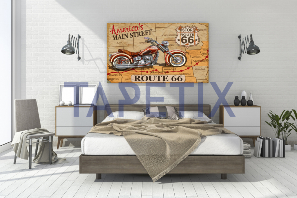 Tablou Vintage Route 66 Motorcycle [3]
