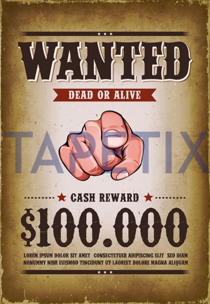 Poster Vintage Wanted Western [4]