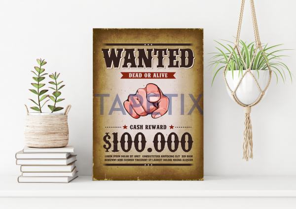 Poster Vintage Wanted Western [1]