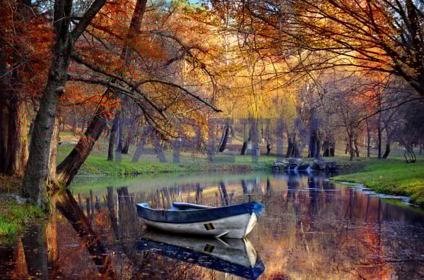 Tablou Boat on the lake [4]