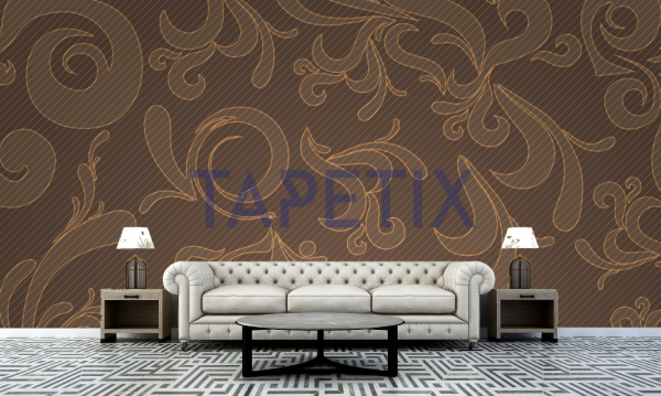 Fototapet Brown Floral [3]