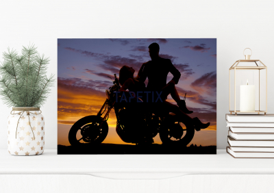 Tablouri Hobby - Tablou Couple Laying Back on the Motorbike