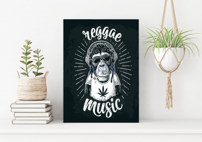 Postere - Poster  Hipster Monkey