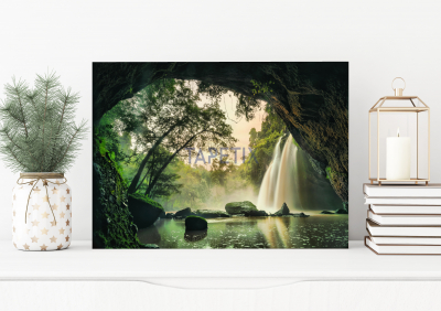Tablouri Peisaje - Tablou Waterfall in Tropical Forest