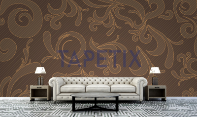 Fototapet Brown Floral [2]