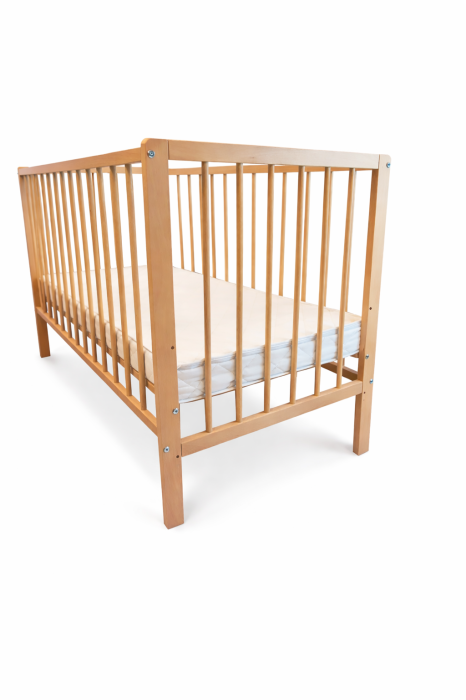 Patut bebe din lemn masiv de fag 120x60 cm – sigur, natural, reglabil [3]