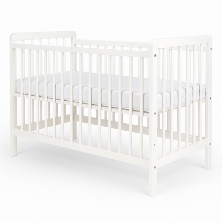 Patuturi copii - Patut din lemn de fag pentru bebe Somnic, alb