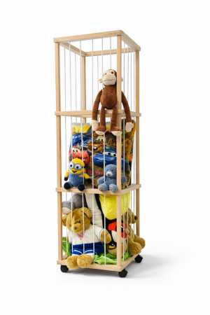 Tarc copii - Turn depozitare jucarii lemn cu roti LMB Kids