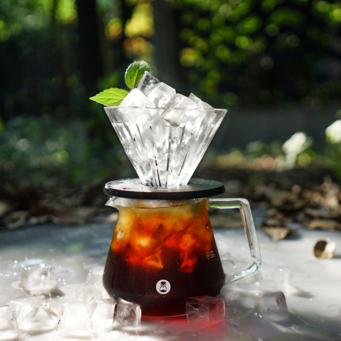 Brewer Set PCTG Dripper 01 "Crystal Eye" Timemore 360ml - Negru transparent [5]