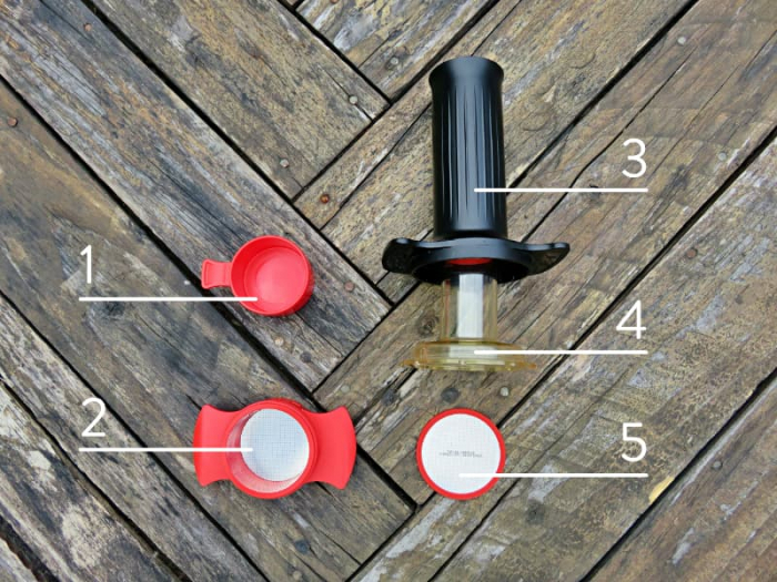 Cafflano Kompresso - Piston negru cu manere [3]