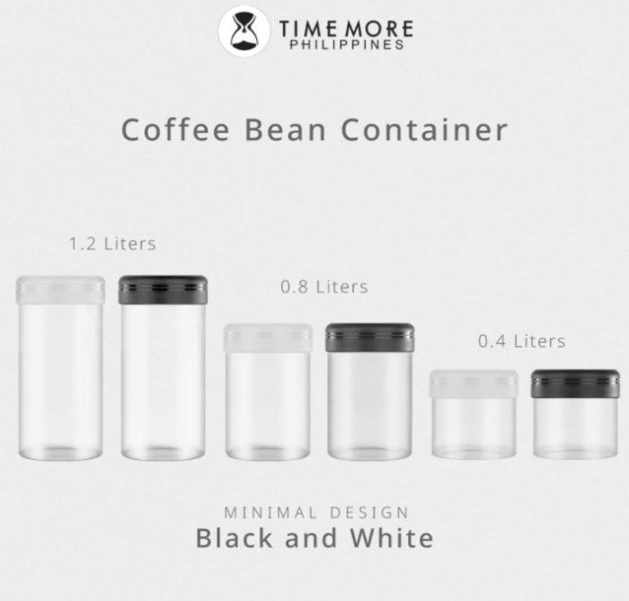 Recipient cafea din sticla 1200ml NEGRU Timemore [6]