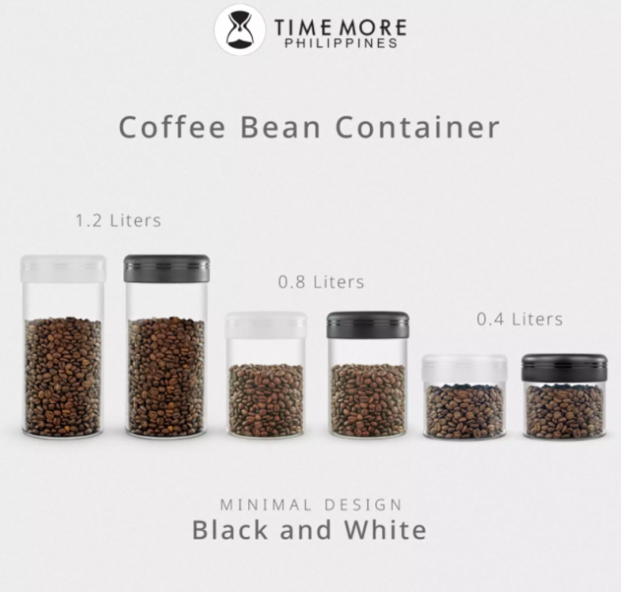 Recipient cafea din sticla 1200ml NEGRU Timemore [4]